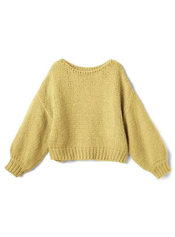 日本 GRL - 聯名款 慵懶麻花編織毛衣-活力橘