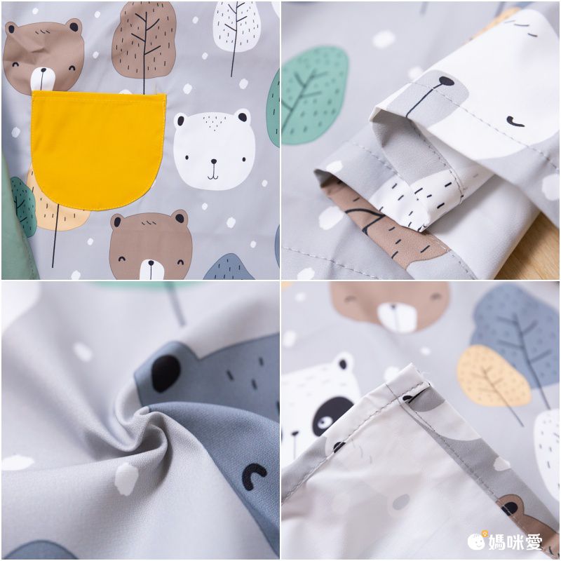 兒童防水畫畫衣套裝-獅子-藍色