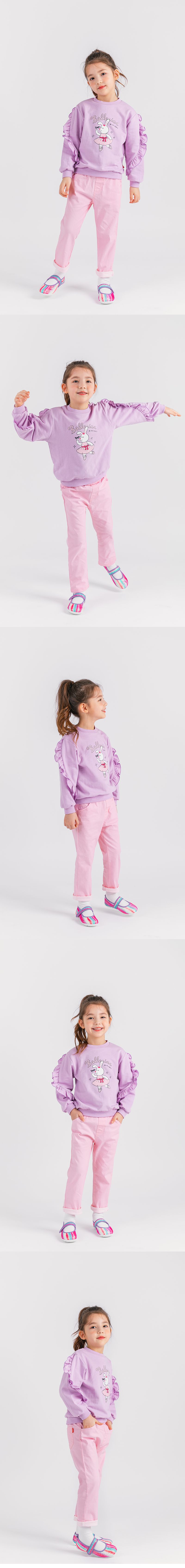 韓國 OZKIZ - 糖果色鬆緊褲腰頭彈力褲-櫻花粉