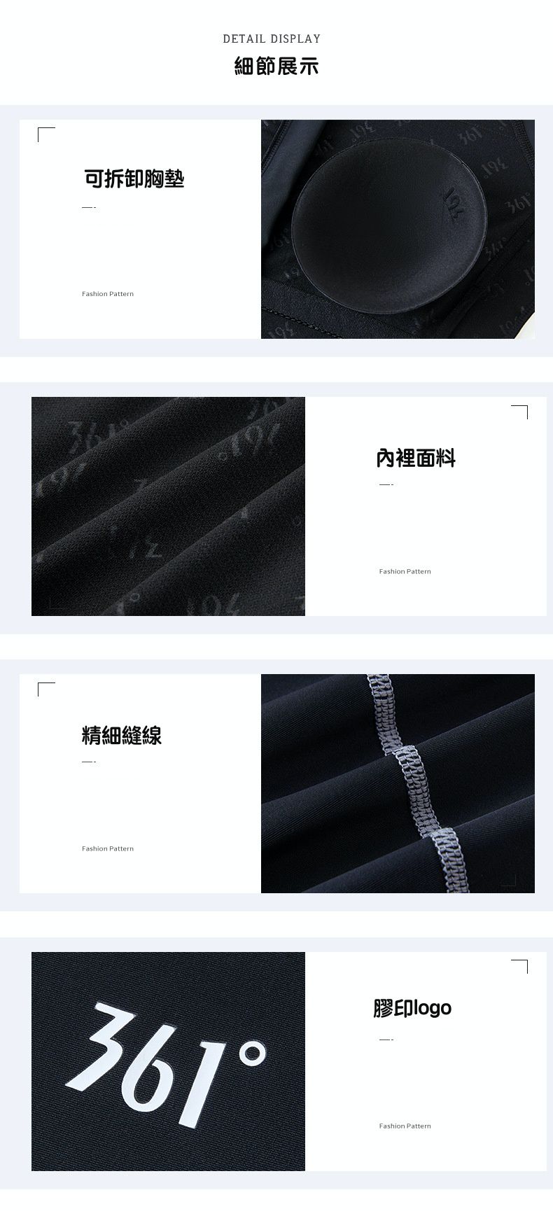 361° - 運動風拼色短袖連身五分褲泳衣-深藍+橘