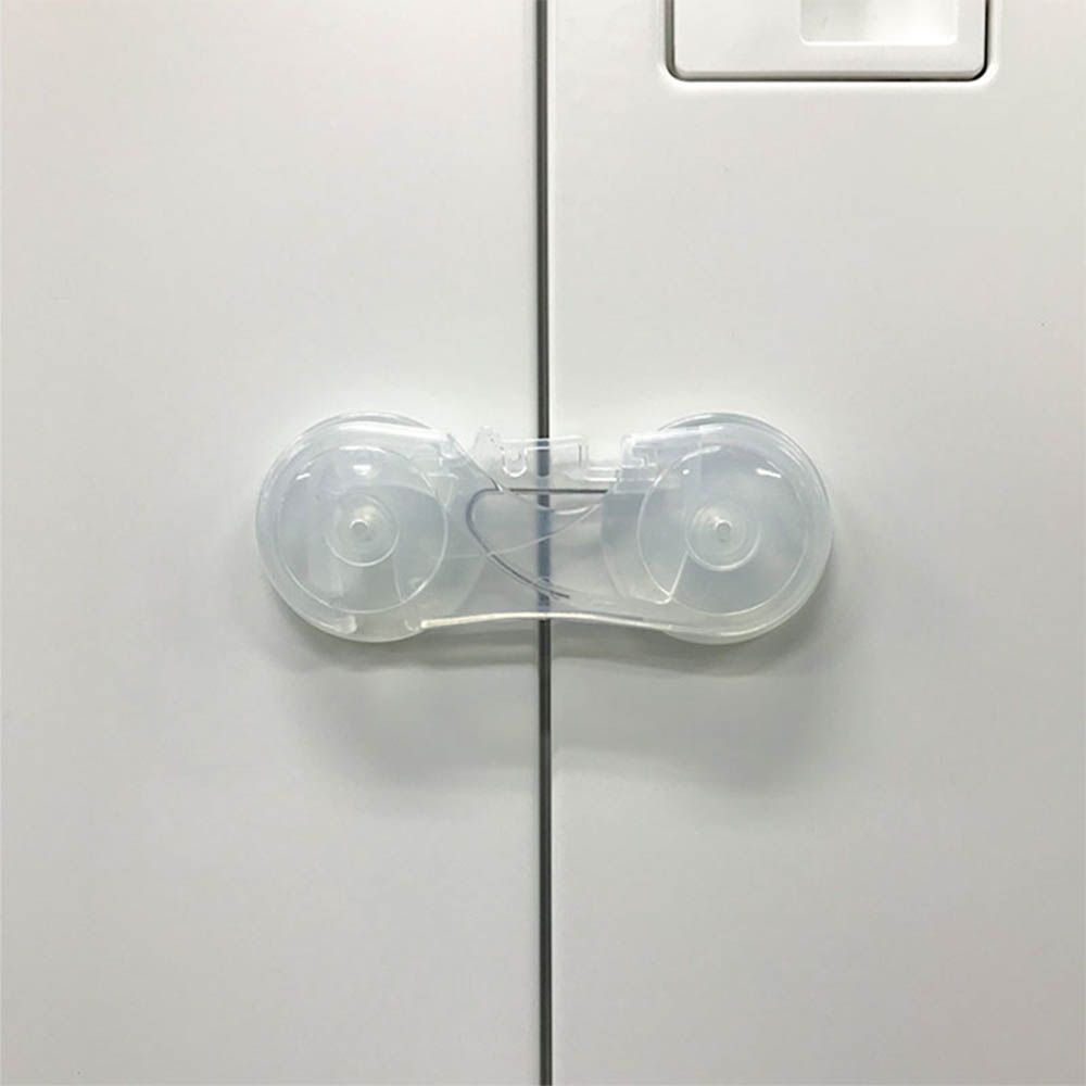 櫥櫃拉門安全防護鎖扣2個組-透明-日本製