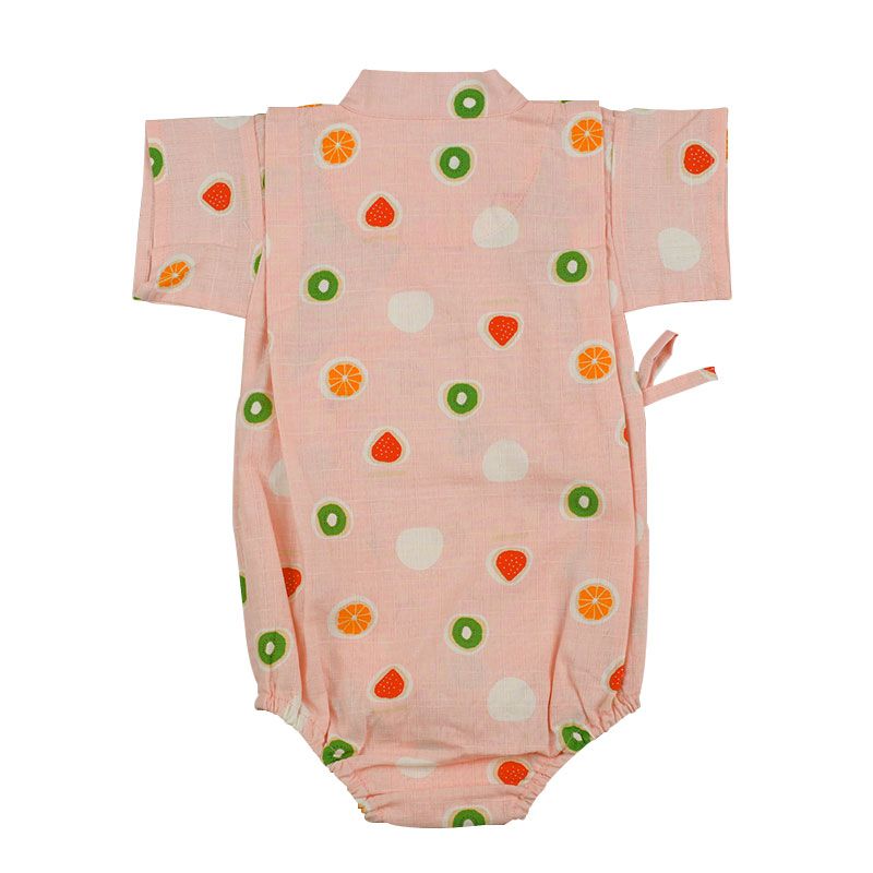 akachan honpo - 甚平分腳連身衣-水果大福-粉紅色