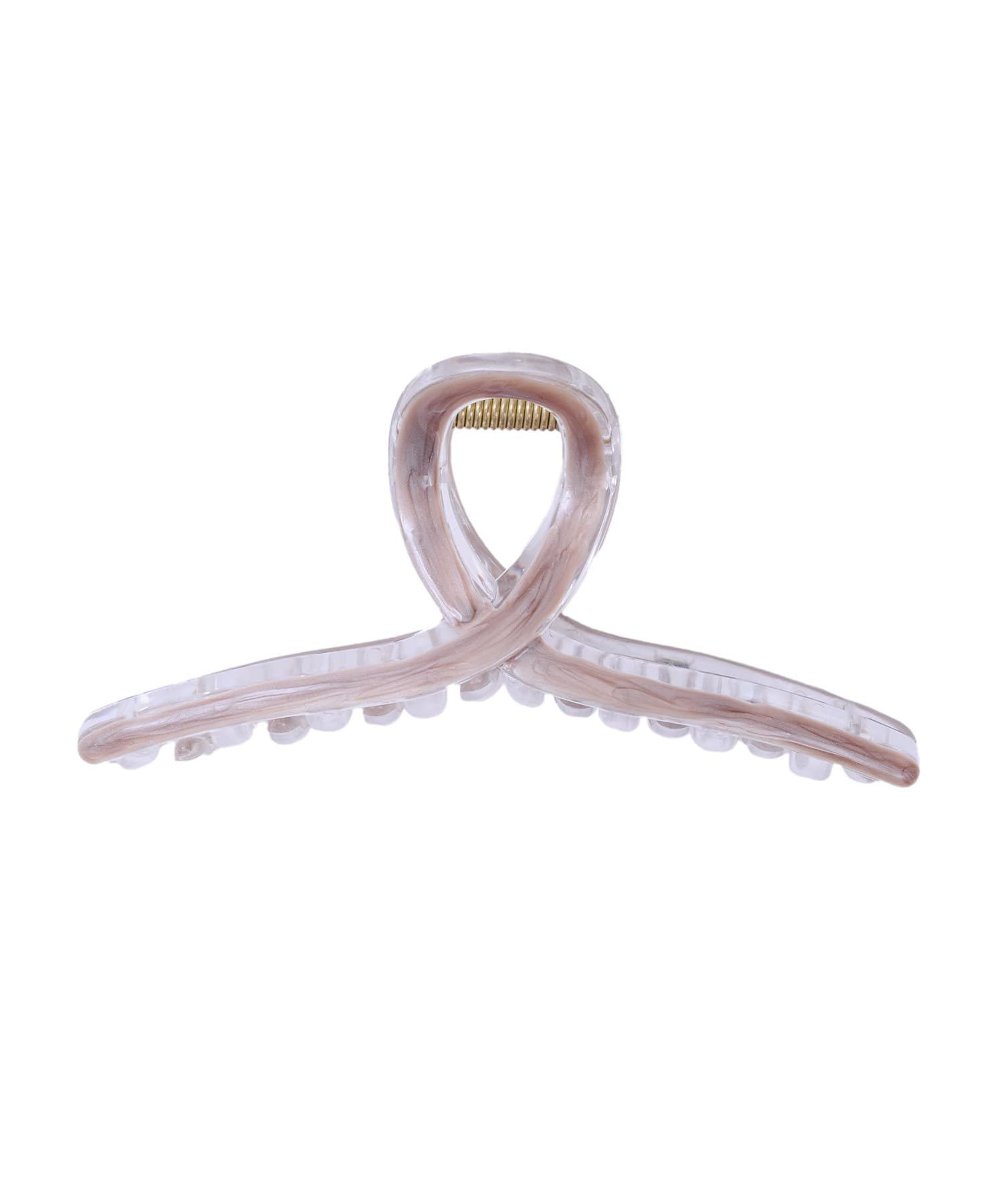 日本 Lattice - 透明軟糖壓克力抓夾/鯊魚夾-淺灰