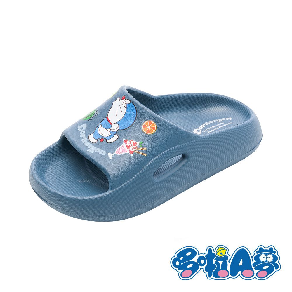 哆啦A夢 童鞋 輕量拖鞋 DMKS57006-輕量回彈，穿脫方便-藍-(中童段)