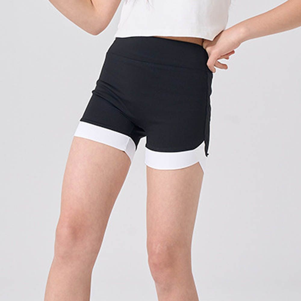 高彈三分內搭褲/瑜伽褲-黑色