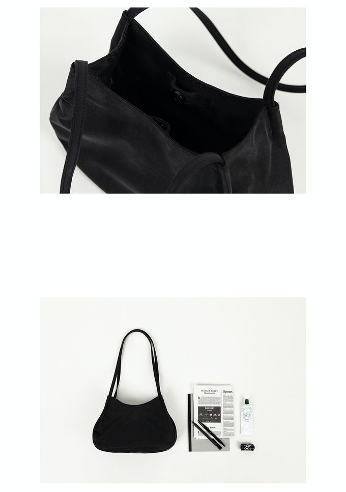 韓國 ithinkso - HOBO天絲弧形輕量肩背/手提包-可可咖 (28X20X10CM)