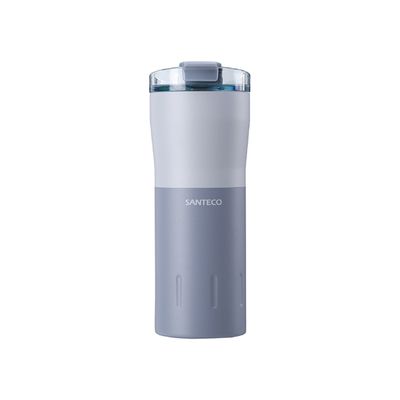 法國SANTECO - KARIBA 上蓋保溫瓶-銀藍-500ml
