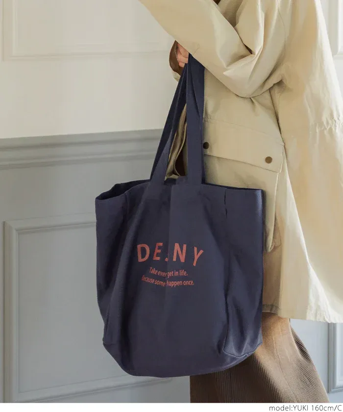 日本 COCA - 2WAY簡約大容量帆布袋-米白