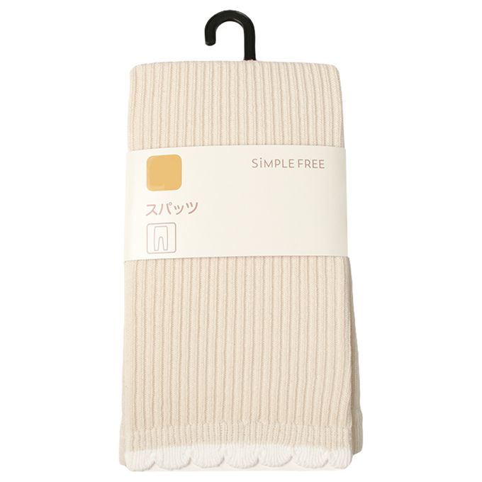 akachan honpo - 緊身褲-花邊褲腳-象牙白色