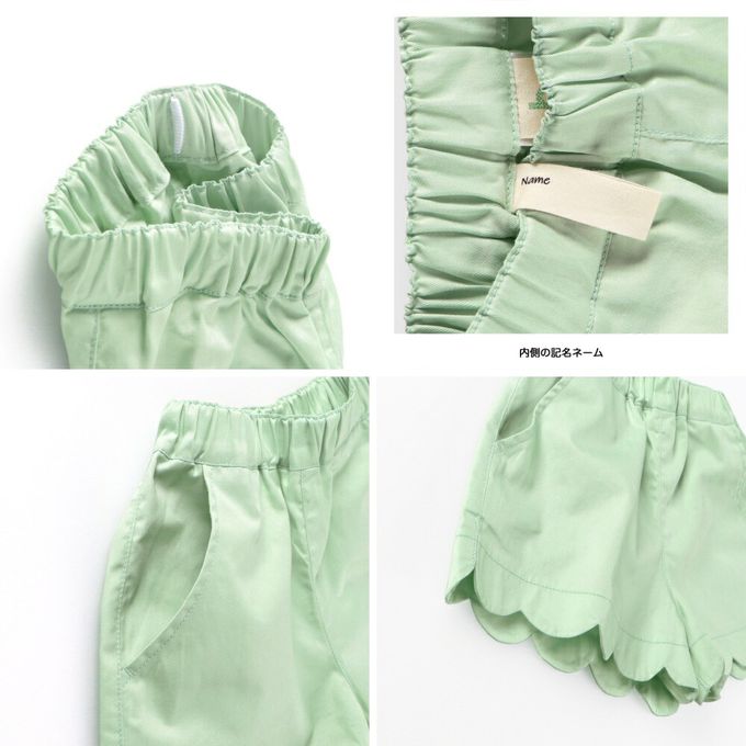 日本 BRANSHES - 心型口袋貝殼下擺可愛短褲-滿版愛心-深藍