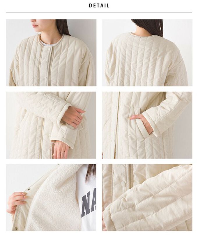 日本 OMNES - 內毛絨率性無領外套/保暖夾克-炭黑