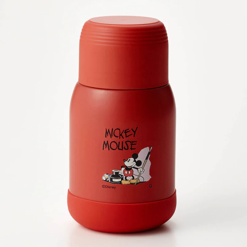 日本千趣會 - 迪士尼 復古風保冷保溫瓶-小熊維尼-灰杏 (180ml)