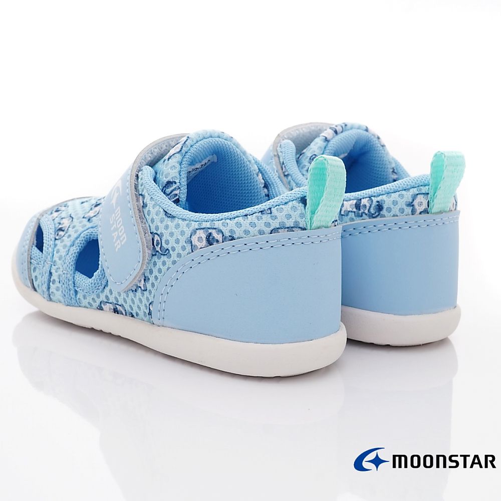 MOONSTAR日本月星 - 可愛大象寶寶機能學步鞋(寶寶段)-淺藍