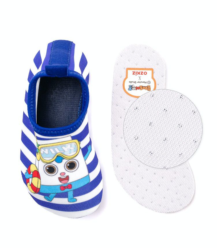 韓國 OZKIZ - 輕量/防滑兒童沙灘鞋/戲水鞋-布萊德理髮廳-藍