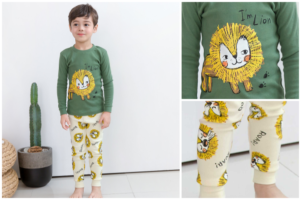 韓國 Mellisse - (剩90號)韓製20支無螢光棉長袖家居服-機器怪手