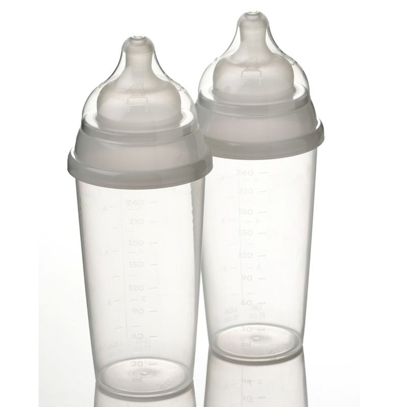 akachan honpo - 拋棄式奶瓶 steri bottle 2入-白色-最大盛裝容量：240ml