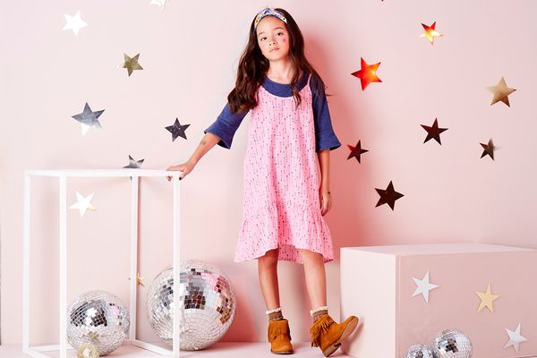 麗嬰房 Little moni - 甜美女孩細肩帶荷葉-粉紅