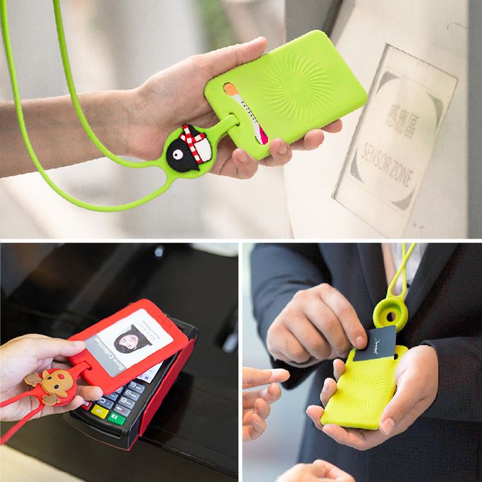 Bone 蹦克 - 頸掛開窗識別證套-伊布-咖啡色