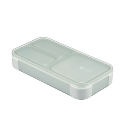 日本 CB JAPAN - 時尚巴黎系列抗菌纖細餐盒400ml-淺灰-215g