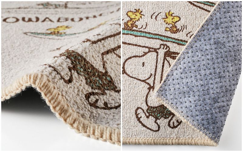 日本千趣會 - mini labo 去泥污腳踏墊-法蘭西花朵-藍綠