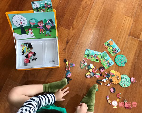 法國Janod - 【熱賣】磁鐵遊戲書-四季