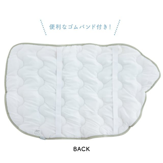 日本 BISQUE - 接觸涼感 萌萌動物枕頭墊/推車墊-企鵝滑行-粉紅 (70×41.5cm)