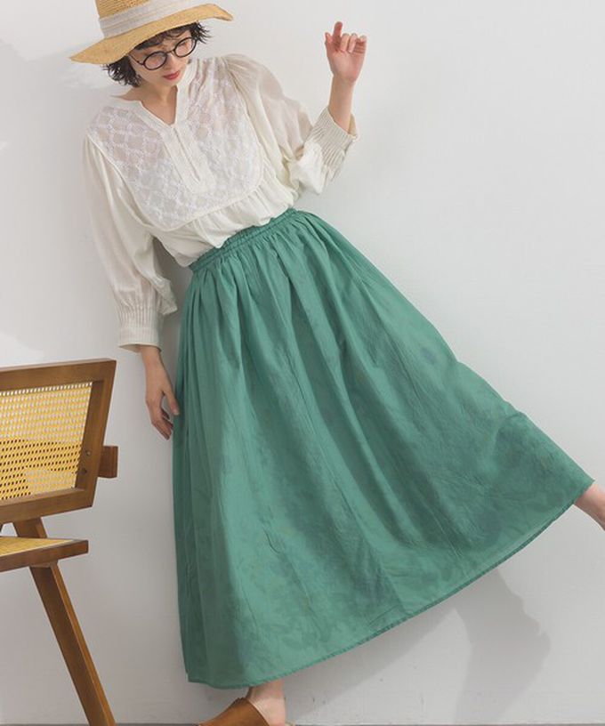 日本 Lupilien - 熱銷再販 2way雙面穿印度棉典雅長裙-藍x芥末黃