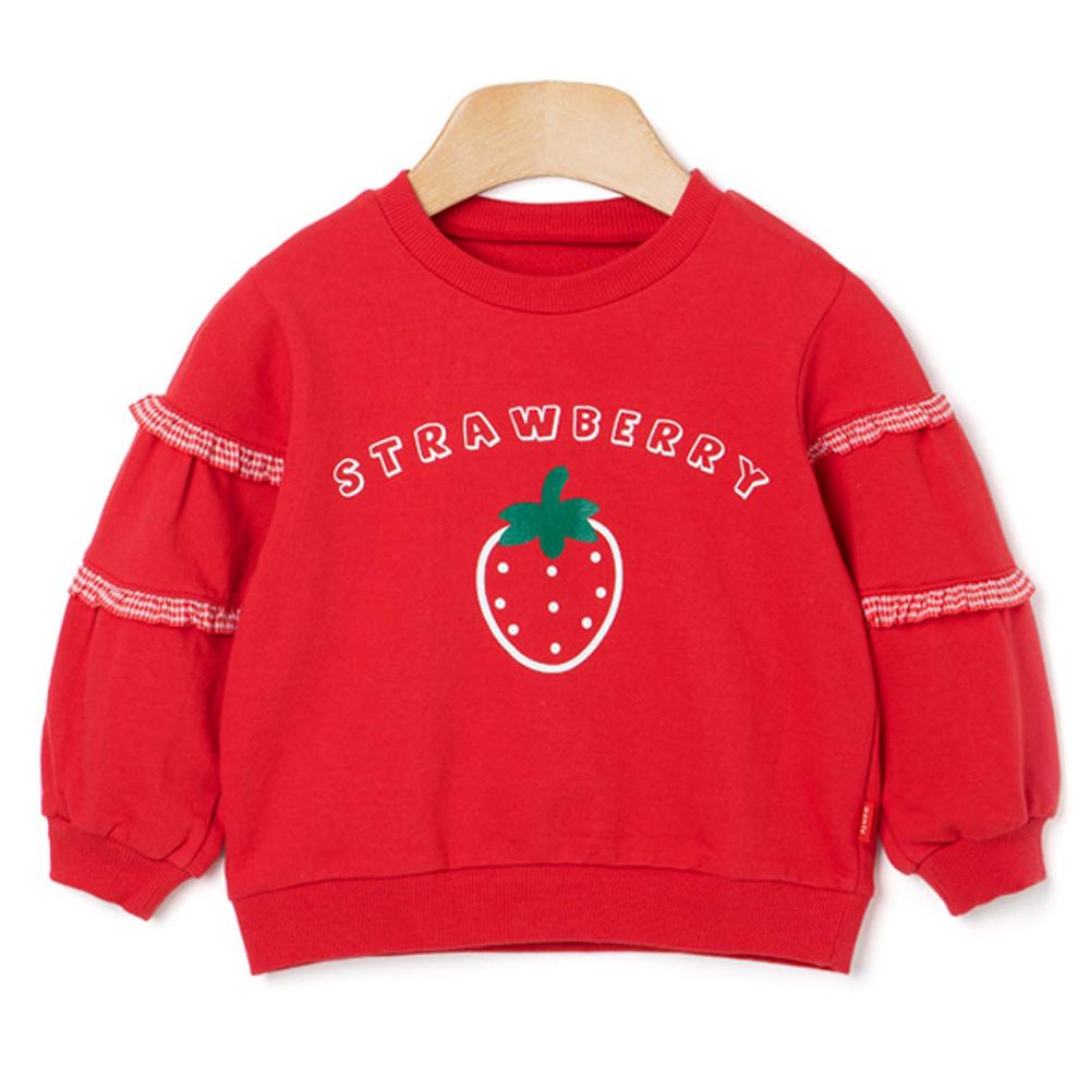韓國 OZKIZ - 紅紅草莓泡泡袖T