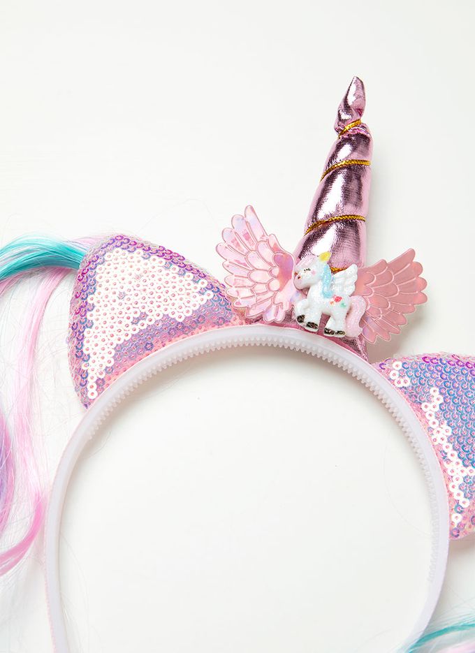 韓國 OZKIZ - (附配飾)獨角獸網紗蛋糕層次洋裝-粉