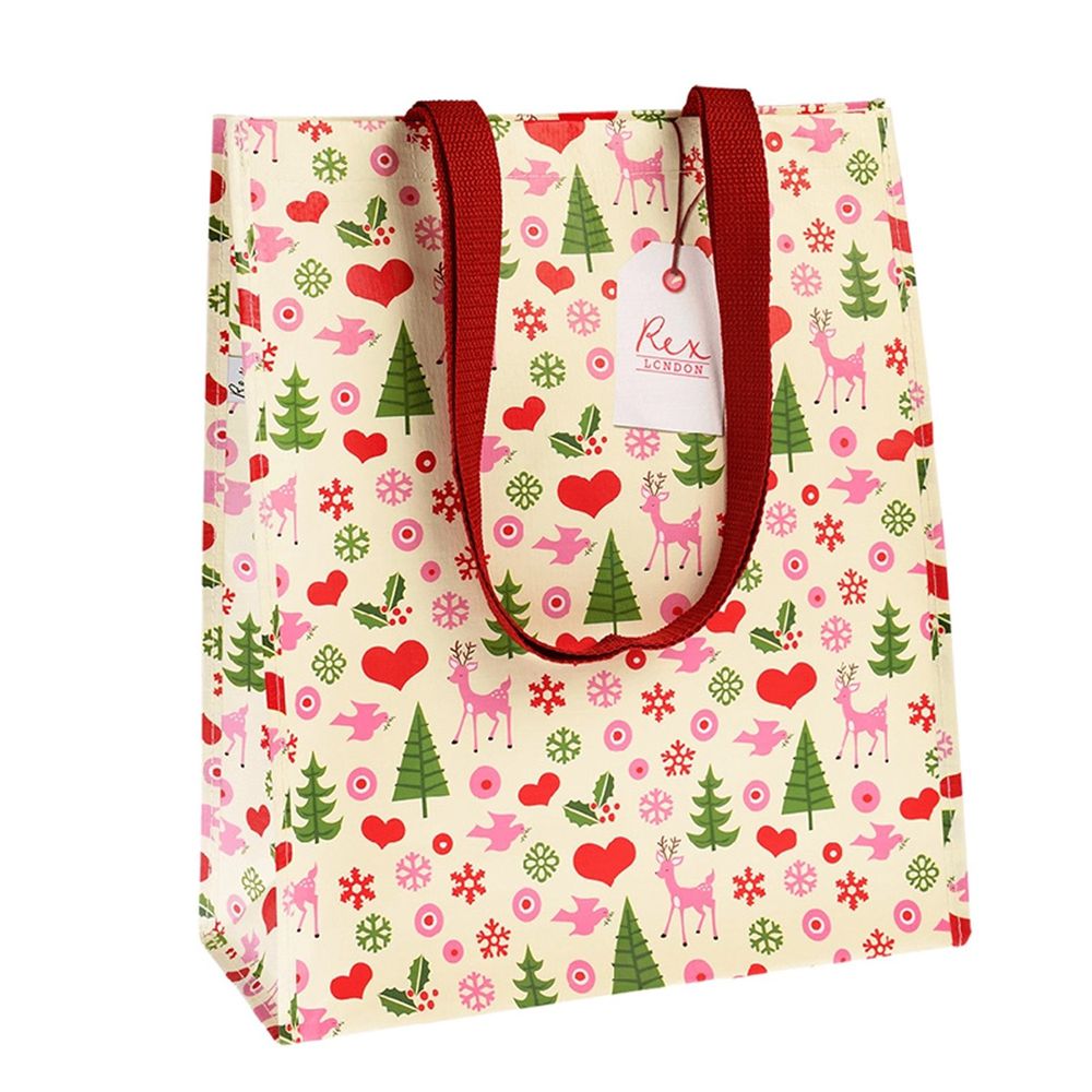 英國 Rex London - 環保多功能購物袋/萬用袋-歡樂聖誕
