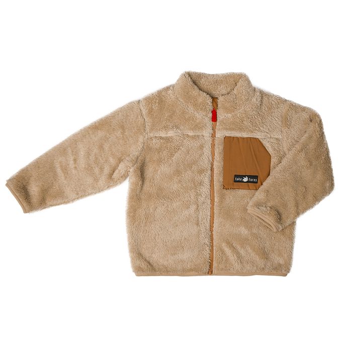 akachan honpo - 刷毛夾克-淺卡其色