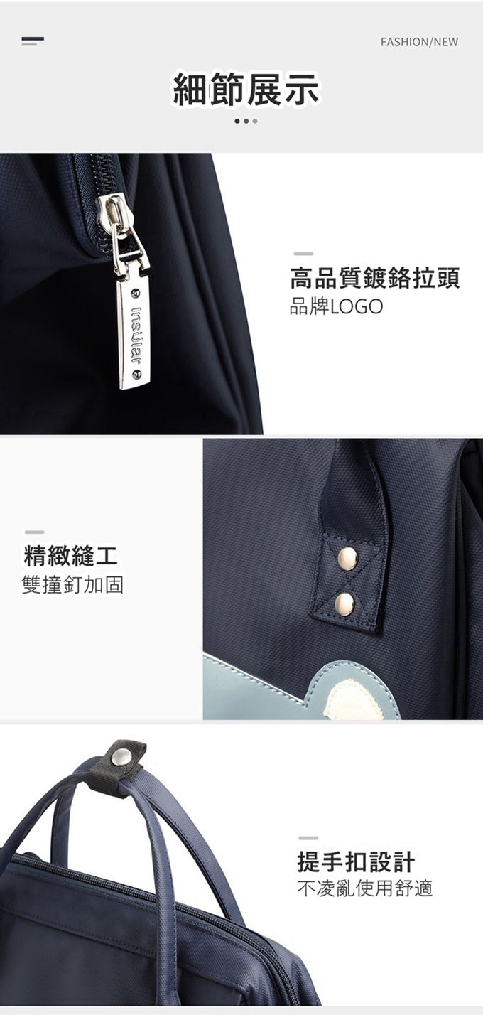 insular 茵秀麗 - 多功能防水媽媽包 後背包(送隔尿墊 濕物袋 推車掛帶三配件)-紅色狐狸