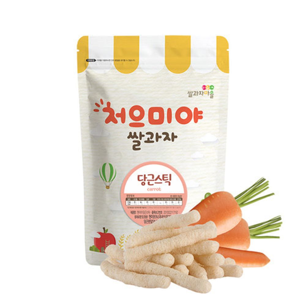 韓國SSALGWAJA米餅村 - 寶寶糙米棒-胡蘿蔔-胡蘿蔔-40g/包