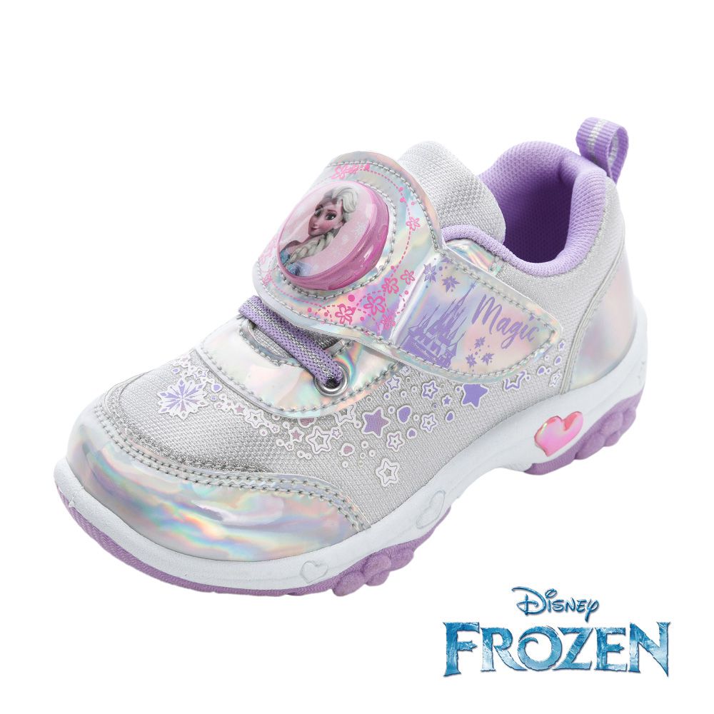 迪士尼Disney - 冰雪奇緣 童鞋 電燈運動鞋 FOKX41629-柔軟舒適鞋墊-銀粉-(中大童段)