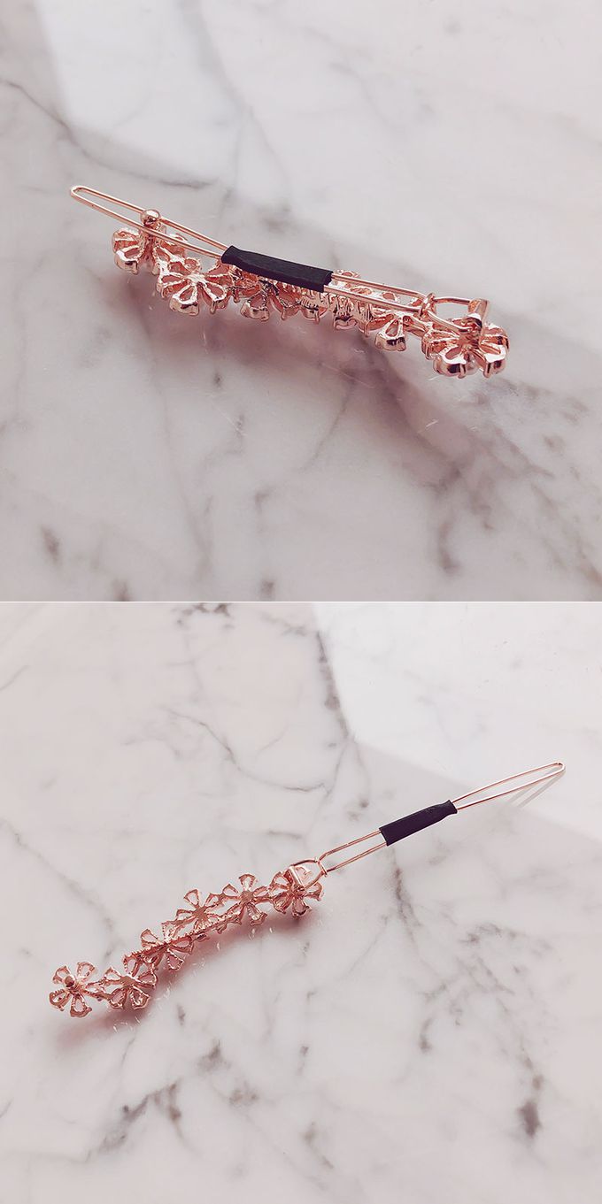 韓國 Soo&Soo - 粉紅愛戀浪漫髮夾-粉 (7.5cm)