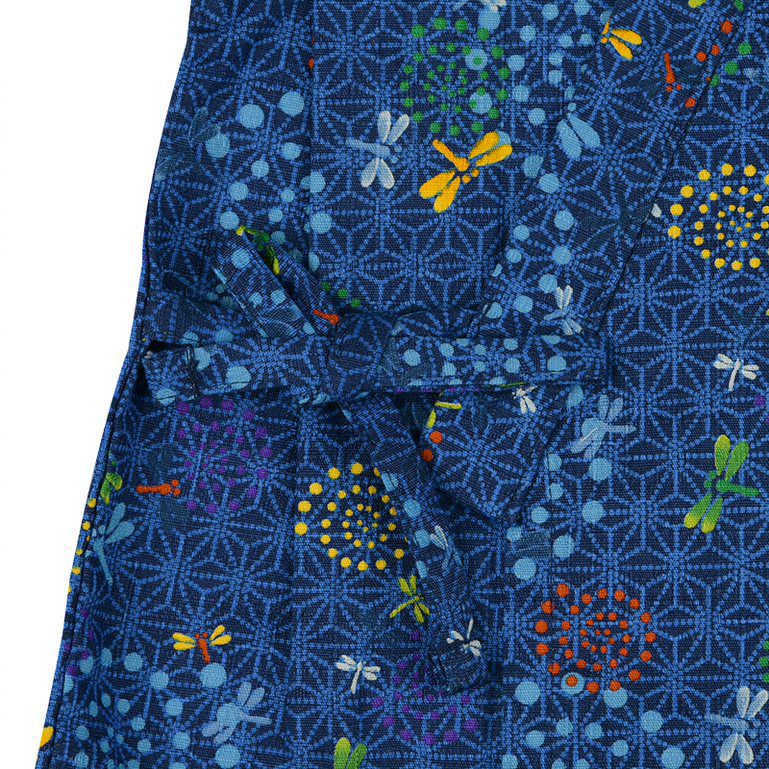 akachan honpo - 兩件式甚平-蜻蜓-深藍色