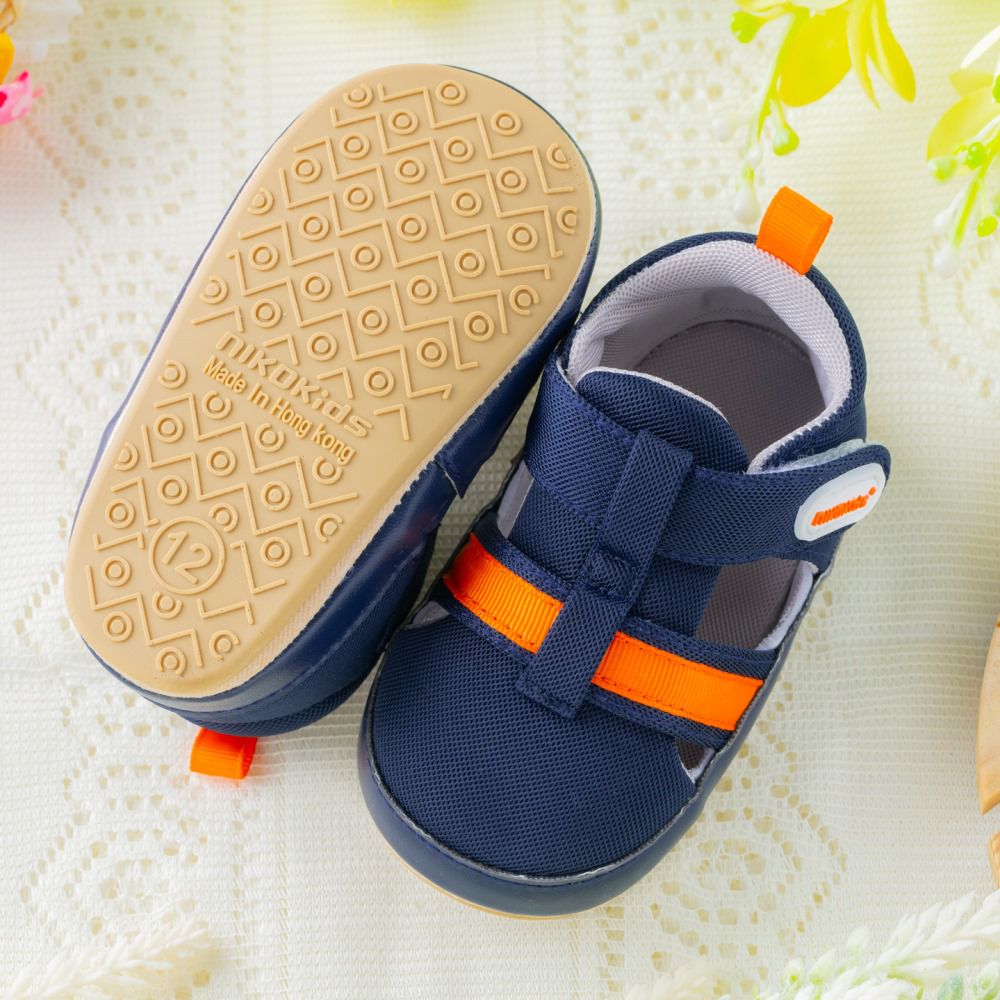 nikokids - 軟Q底學步鞋-深藍色(SG581)