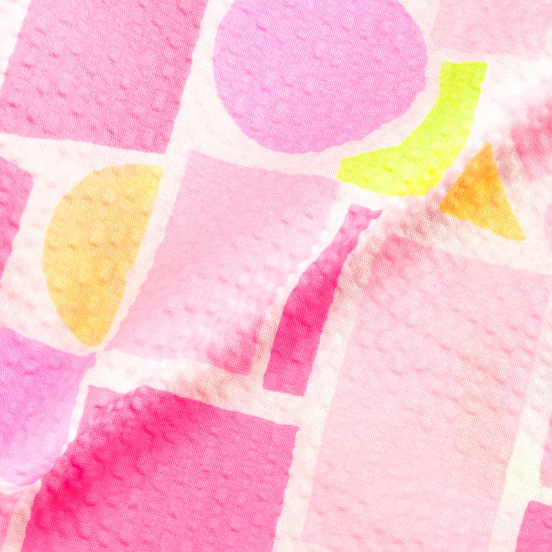 akachan honpo - 甚平包屁衣-幾何圖案-粉紅色