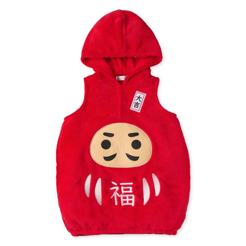 背心--達摩不倒翁-紅色 (80~90cm)