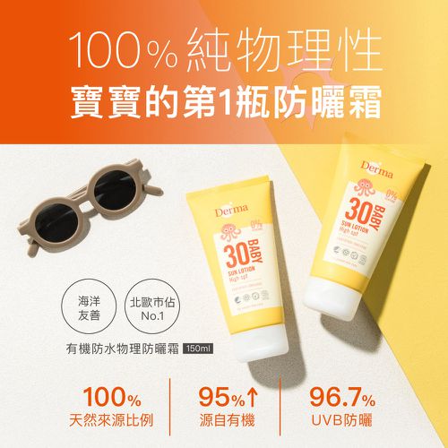 寶寶有機防水物理防曬霜-150ml