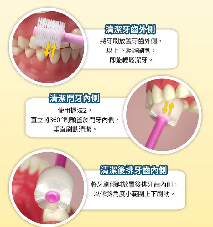 haha kiddo - 360°兒童牙刷-3歲以上-粉紅