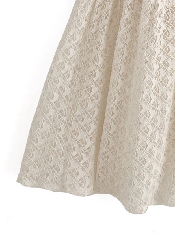 日本 GRL - 浪漫時光蕾絲雕花短袖洋裝-黑 (F)