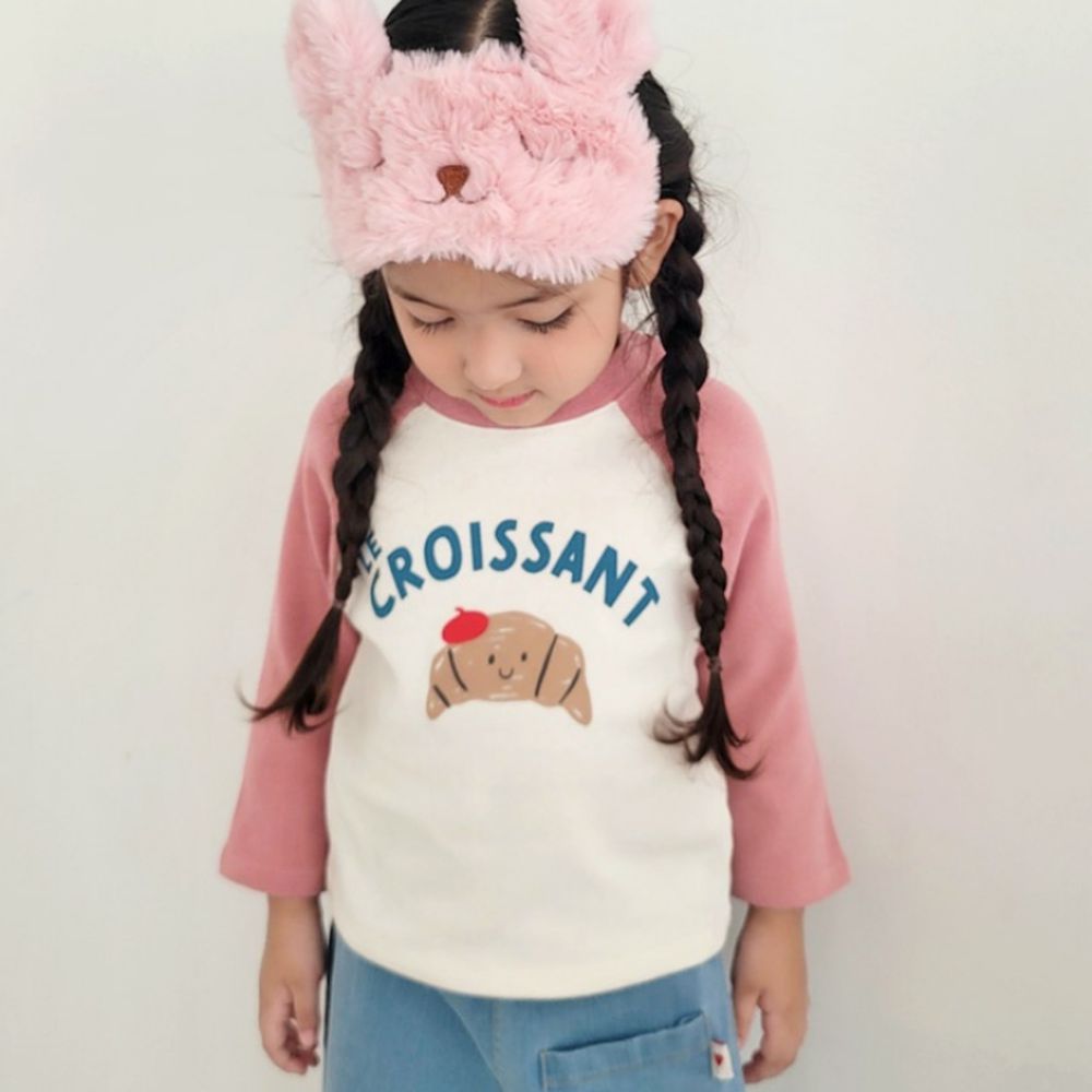 Peanuts House 美味可頌長袖上衣-霧粉