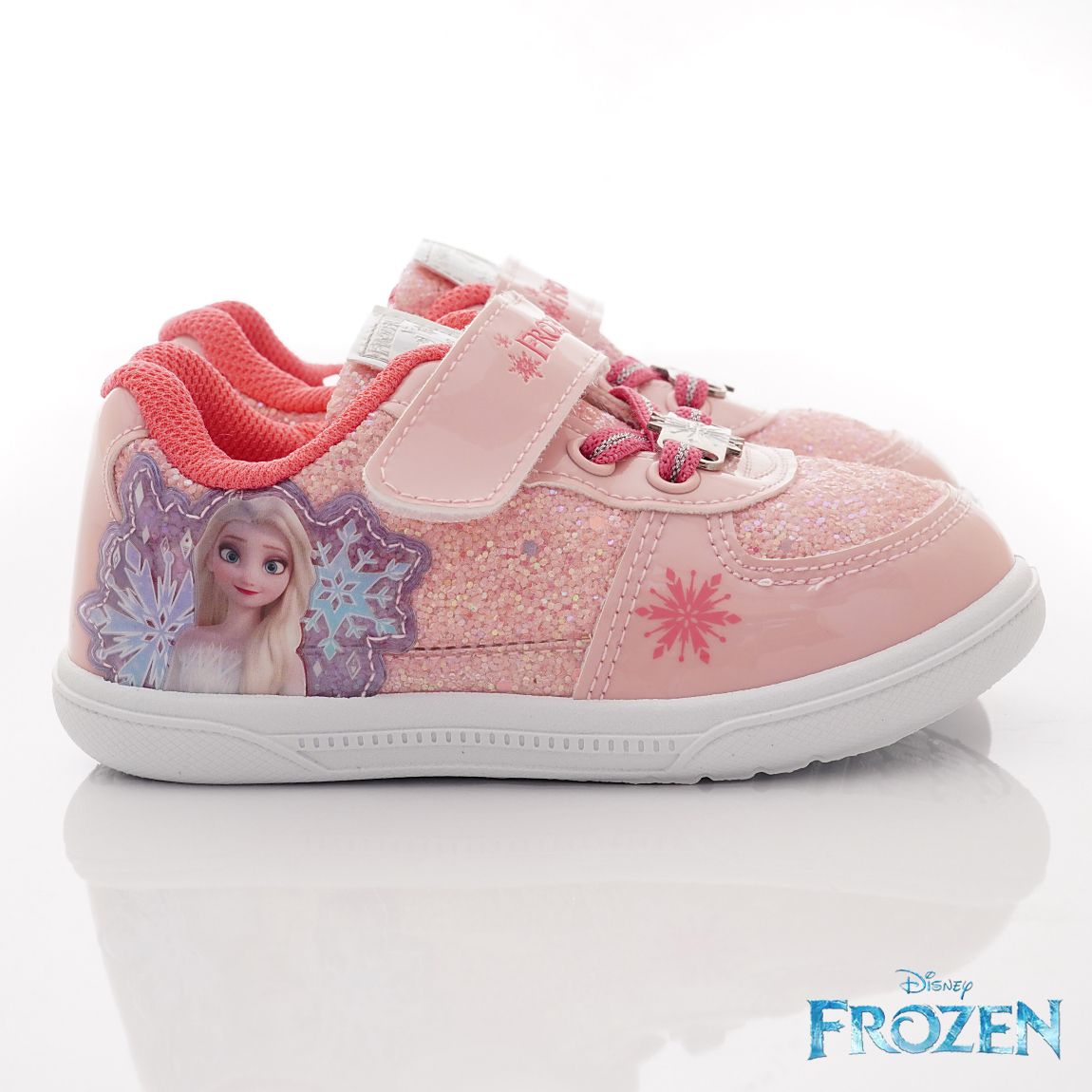 冰雪奇緣 - 台灣製冰雪奇緣休閒運動款(中小童段)-休閒鞋-蜜桃粉