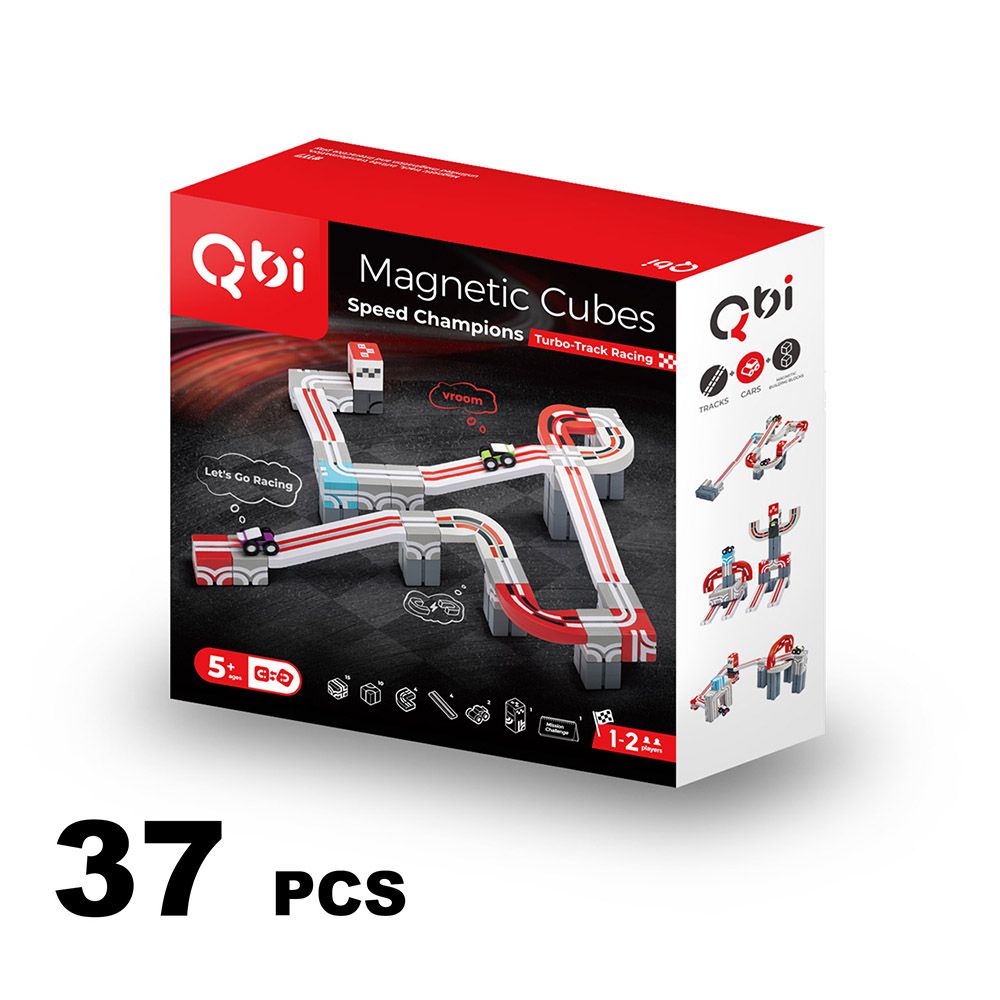 Qbi - 益智磁吸軌道玩具-探索系列-熱血賽車手：競速挑戰賽