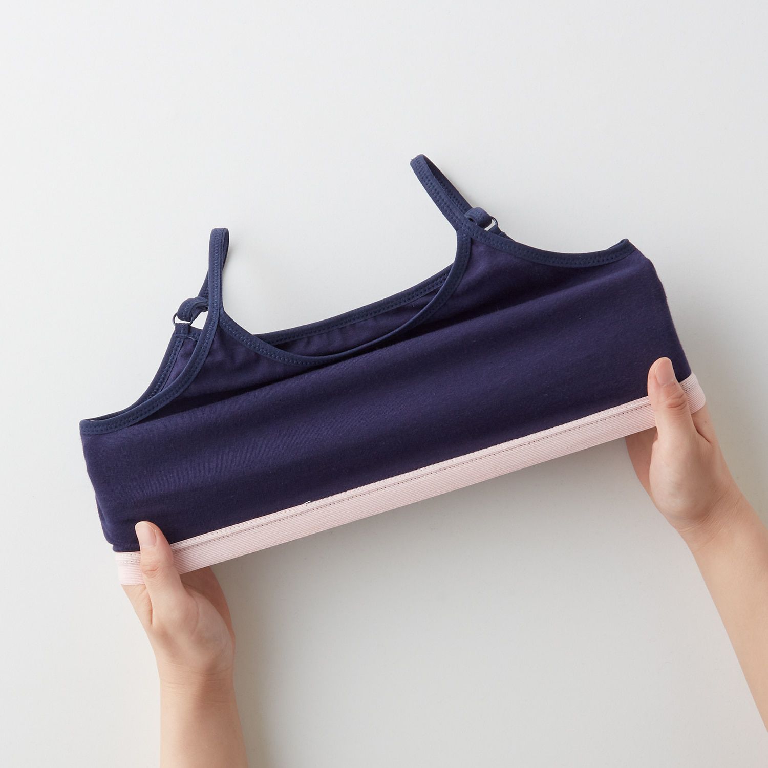 日本 Papel lapiz - 少女成長運動型內衣(無背扣/肩帶可調)-海軍藍
