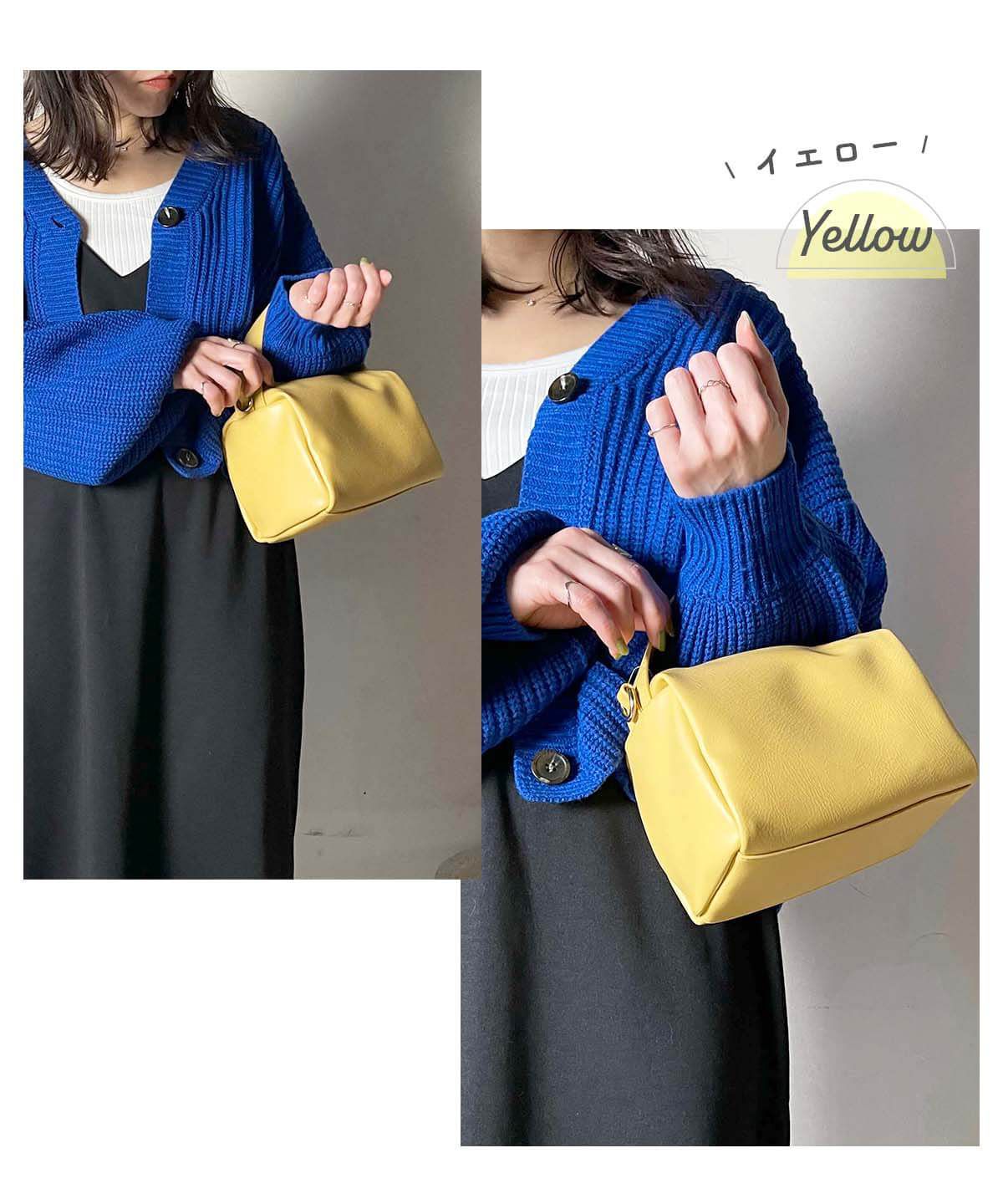 日本服飾代購 - 2way小方胖胖手提包/側背包-黑 (13x20x11cm)