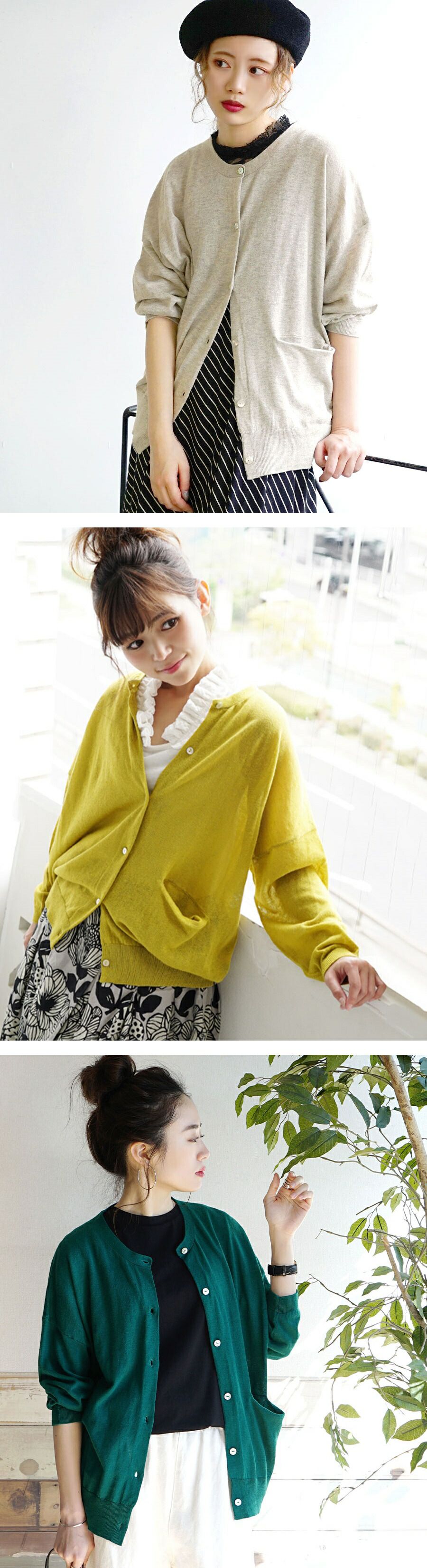 日本 zootie - 棉麻透氣輕盈薄針織外套-葡萄紫