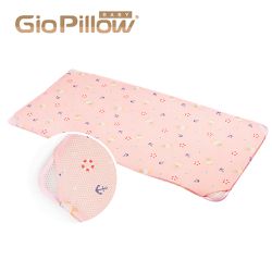 韓國 GIO Pillow - 二合一有機棉透氣排汗嬰兒床墊-水手熊粉