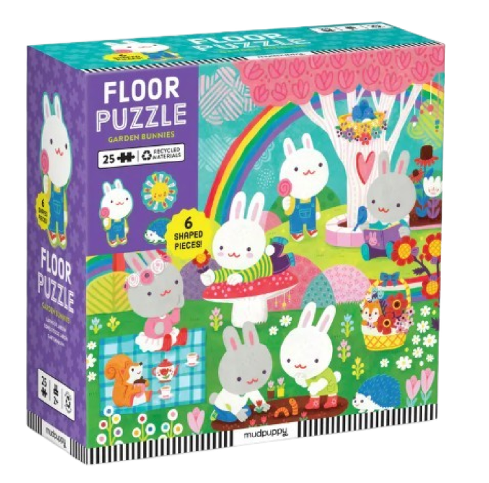 造型地板拼圖-花園萌兔兔25片 (25x23.5x9.2)